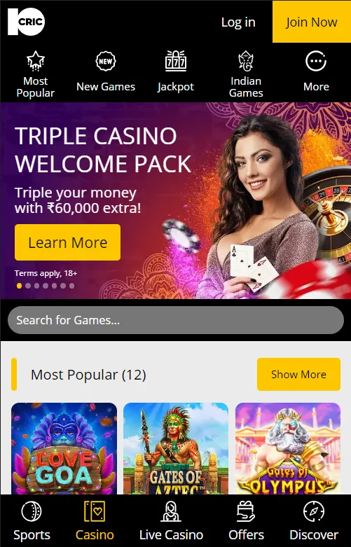 Introduction to 10CRIC Casino in India